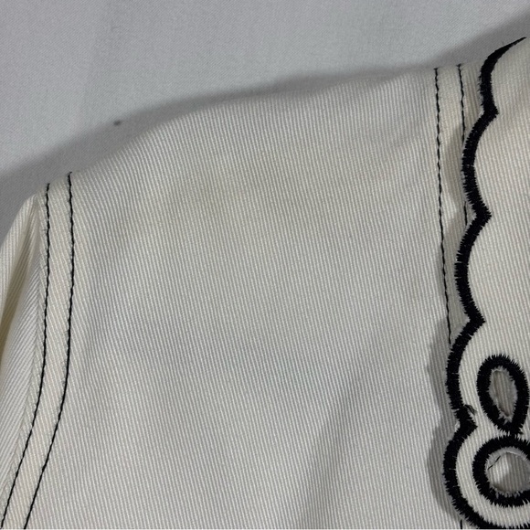 Diane's Essentials Womens Blazer Size M‎ White Button-Up Eyelet Embroidered NWT - Picture 10 of 16